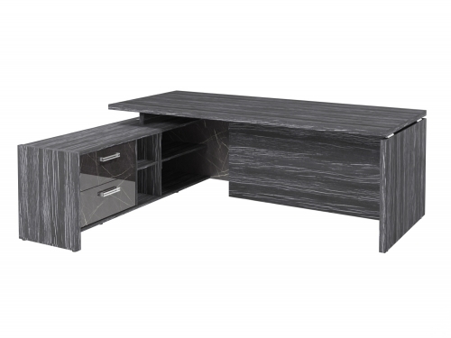 Стол с опорной тумбой FI-121L.GG Древесина Графит/Камень Пьетра Гриджиа черный Стол с опорной тумбой FI-121L.GG Древесина Графит/Камень Пьетра Гриджиа черный