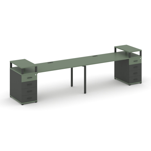 Бенч-система на 2 места с 2 опорными тумбами Concept CN.ORS-428 фото 2