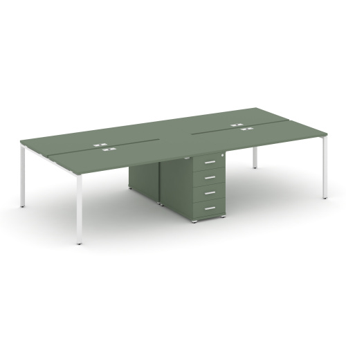 Бенч-система на 4 места с 1 опорной тумбой Concept CN.DRS-419