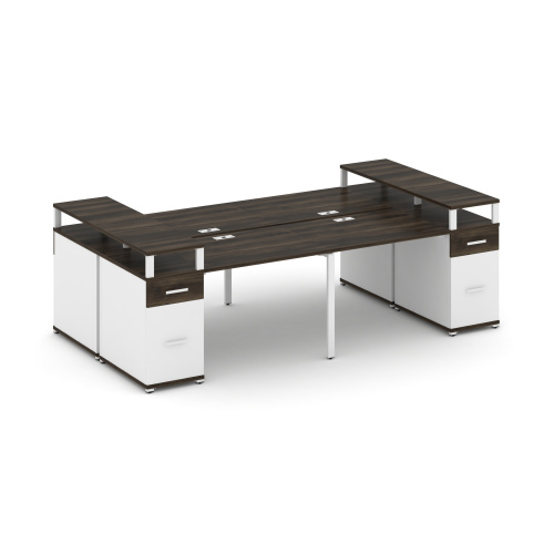 Бенч-система на 4 места с 2 опорными тумбами Concept CN.DRS-445 фото 10