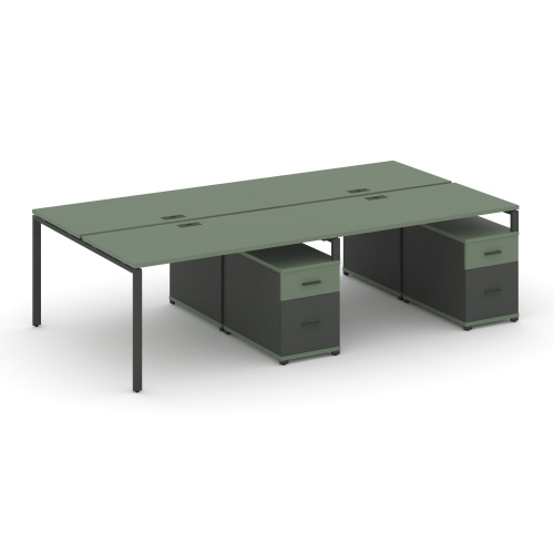 Бенч-система на 4 места с 2 опорными тумбами Concept CN.DRS-322 фото 2 Бенч-система на 4 места с 2 опорными тумбами Concept CN.DRS-322 фото 2