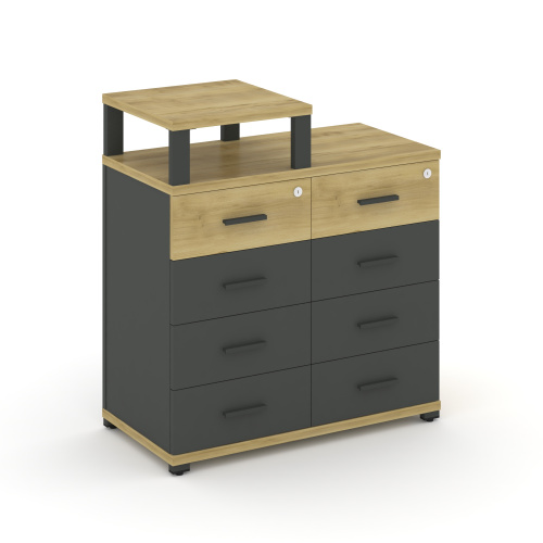 Тумба приставная c 8 ящиками и надставкой Concept CN.TSP-014 A Тумба приставная c 8 ящиками и надставкой Concept CN.TSP-014 A