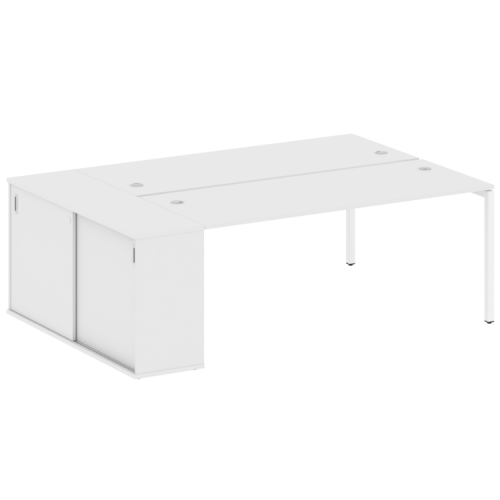 Бенч-система с шкафом-купе на П-обр. м/к Metal System Quattro 40БП.РС-СШК-1.5 фото 12