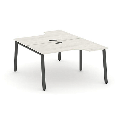 Style Project Рабочая станция эргоном. SN-6A.DRPA-011 Дуб Наварра/Металл Антрацит 1380*1432/1992*750