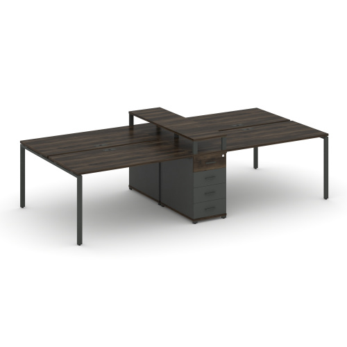 Бенч-система на 4 места с 1 опорной тумбой Concept CN.DRS-436 фото 3