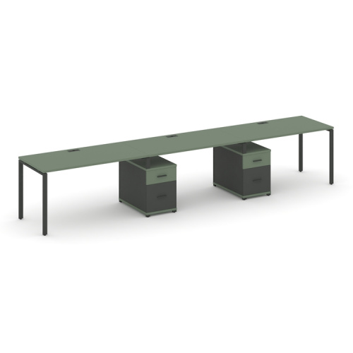 Бенч-система на 3 места с 2 опорными тумбами Concept CN.ORS-339 фото 2