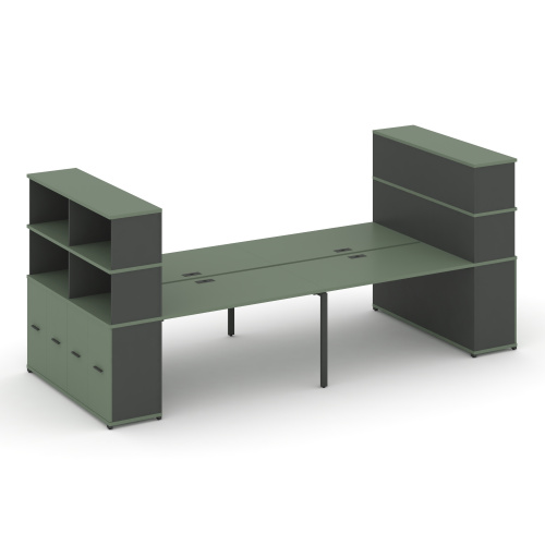 Бенч-система с опорными распашными шкафами Concept CN.DRS-274 фото 2 Бенч-система с опорными распашными шкафами Concept CN.DRS-274 фото 2