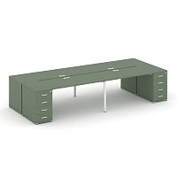 Бенч-система на 4 места с 2 опорными тумбами Concept CN.DRS-428