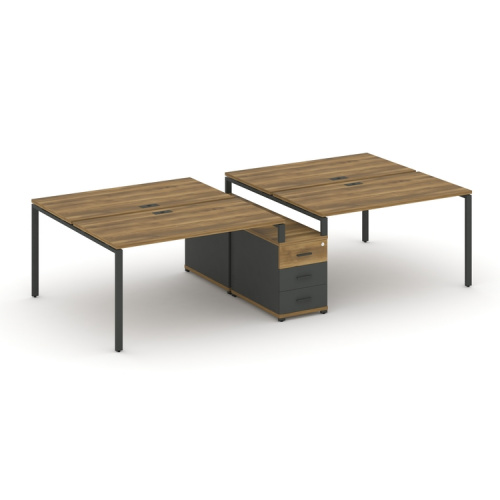 Бенч-система на 4 места с опорной тумбой Concept CN.DRS-311 Бенч-система на 4 места с опорной тумбой Concept CN.DRS-311