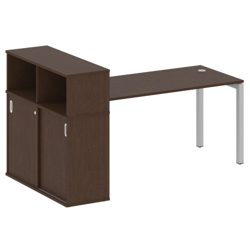 Стол офисный с шкафом-купе на П-обр. м/к Metal System Quattro 50БП.РС-СШК-3.4 фото 10
