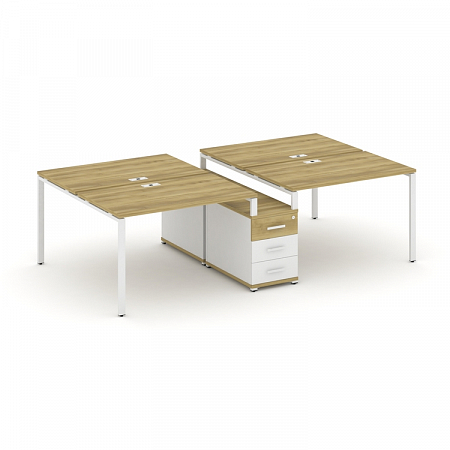 Бенч-система на 4 места с опорной тумбой Concept CN.DRS-310