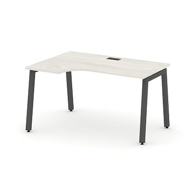 Style Project Стол рабочий эргоном. SN-5A.SPA-001(L) Дуб Наварра/Металл Антрацит 1380*600/980*750
