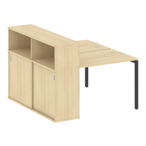 Бенч-система с шкафом-купе на П-обр. м/к Metal System Quattro 40БП.РС-СШК-2.1 фото 15