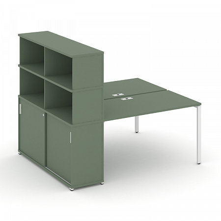 Бенч-система с опорным шкафом-купе с надставкой Concept CN.DRS-243
