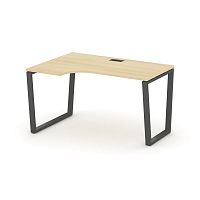 Style Project Стол рабочий эргоном. SN-6T2.SPA-011(L) Акация Лорка/Металл Антрацит/Заглушка Пластик