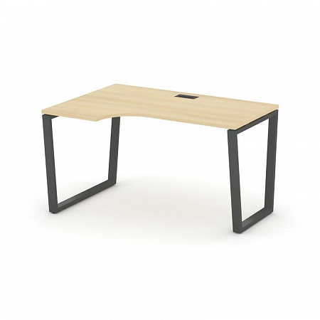 Style Project Стол рабочий эргоном. SN-6T2.SPA-002(L) Акация Лорка/Металл Антрацит/Заглушка Пластик