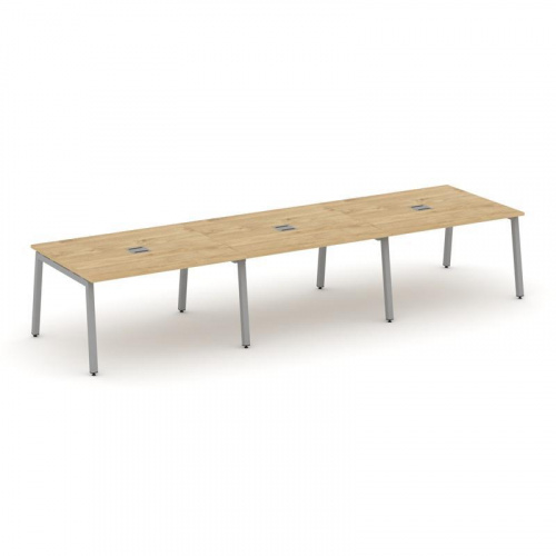 Style Project Стол переговорный SN-5A.SPRG-054 Акация Лорка/Металл Белый 4740*1180*750 фото 2 Style Project Стол переговорный SN-5A.SPRG-054 Акация Лорка/Металл Белый 4740*1180*750 фото 2