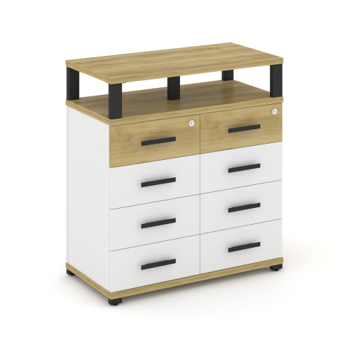 Тумба приставная c 8 ящиками и надставкой Concept CN.TSP-015 B Тумба приставная c 8 ящиками и надставкой Concept CN.TSP-015 B