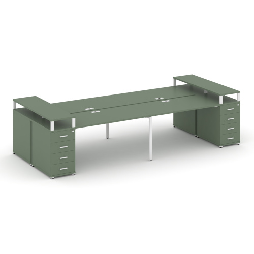 Бенч-система на 4 места с 2 опорными тумбами Concept CN.DRS-444 Бенч-система на 4 места с 2 опорными тумбами Concept CN.DRS-444