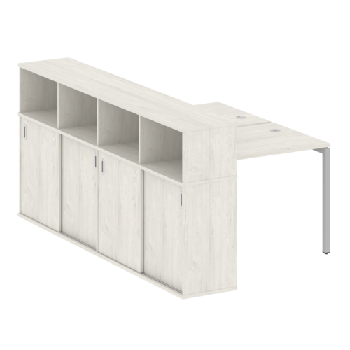 Бенч-система с шкафом-купе на П-обр. м/к Metal System Quattro 40БП.РС-СШК-4.1 фото 6 Бенч-система с шкафом-купе на П-обр. м/к Metal System Quattro 40БП.РС-СШК-4.1 фото 6