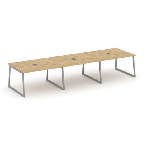 Style Project Стол переговорный SN-4T1.SPRG-052 Акация Лорка/Металл Антрацит/Заглушка Металл Антраци Style Project Стол переговорный SN-4T1.SPRG-052 Акация Лорка/Металл Антрацит/Заглушка Металл Антраци