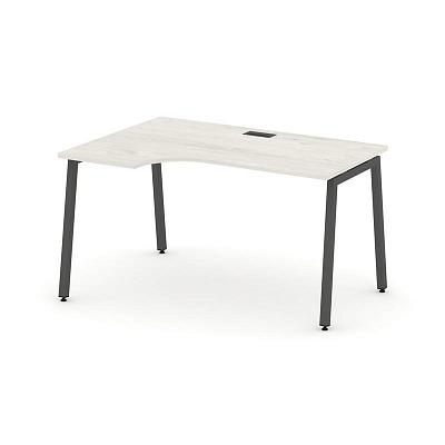 Style Project Стол рабочий эргоном. SN-4A.SPA-001(L) Дуб Наварра/Металл Антрацит 1380*600/980*750