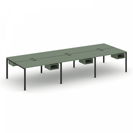 Бенч-система на 6 мест с подвесными тумбами Concept CN.DRS-141