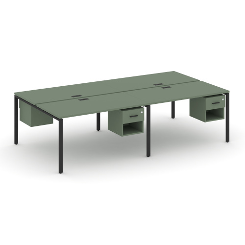 Бенч-система на 4 места с подвесными тумбами Concept CN.DRS-138 Бенч-система на 4 места с подвесными тумбами Concept CN.DRS-138