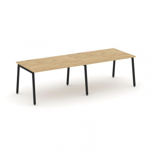 Style Project Стол переговорный SN-4A.SPRG-013.3 Тиквуд Светлый/Металл Белый 2760*980*750