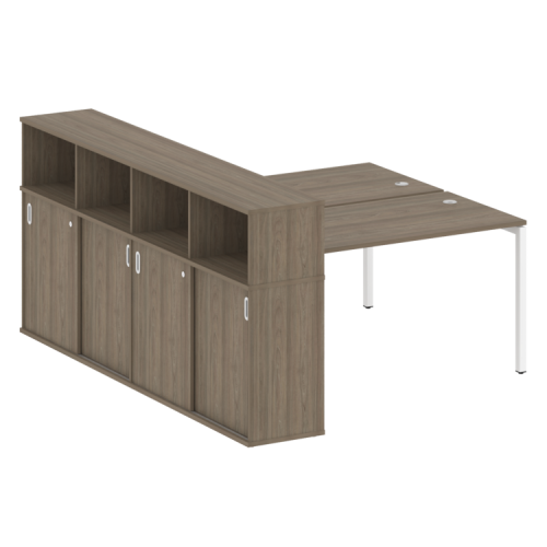 Бенч-система с шкафом-купе на П-обр. м/к Metal System Quattro 40БП.РС-СШК-4.3 фото 2 Бенч-система с шкафом-купе на П-обр. м/к Metal System Quattro 40БП.РС-СШК-4.3 фото 2