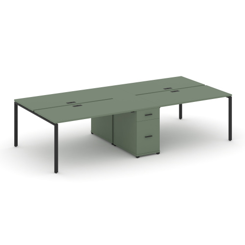 Бенч-система на 4 места с 1 опорной тумбой Concept CN.DRS-422 Бенч-система на 4 места с 1 опорной тумбой Concept CN.DRS-422