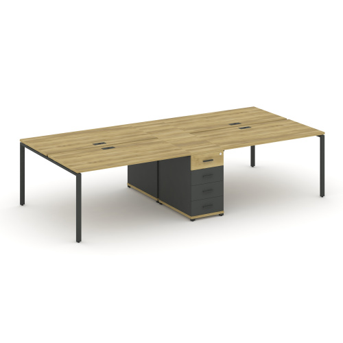 Бенч-система на 4 места с 1 опорной тумбой Concept CN.DRS-418 фото 4