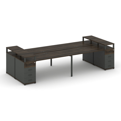 Бенч-система на 4 места с 2 опорными тумбами Concept CN.DRS-442 фото 3