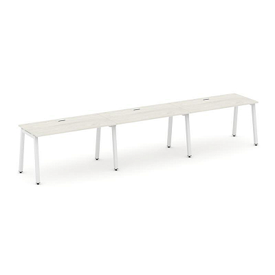 Style Project Рабочая станция 1 сторон. SN-5A.ORS-031 Дуб Наварра/Металл Белый 2940*600*750