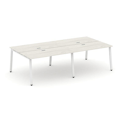 Style Project Рабочая станция 2-х сторон. SN-6A.DRS-044 Дуб Наварра/Металл Белый 3160*1432*750