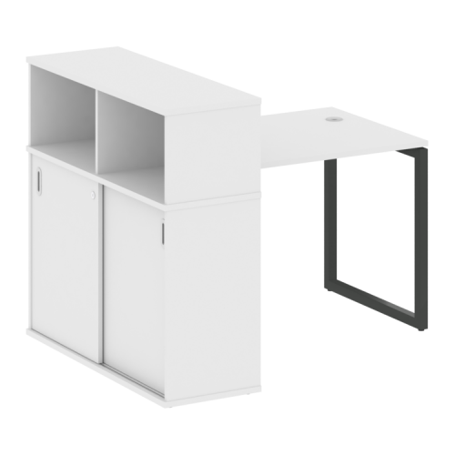 Стол офисный с шкафом-купе на О-обр. м/к Metal System Quattro 40БО.РС-СШК-3.1 фото 7