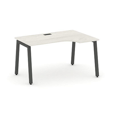 Style Project Стол рабочий эргоном. SN-5A.SPA-022(R) Дуб Наварра/Металл Антрацит 1580*800/980*750