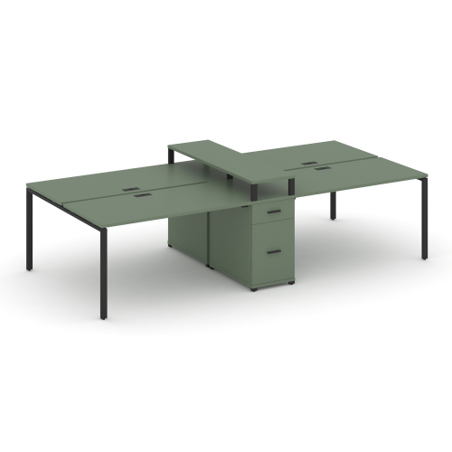 Бенч-система на 4 места с 1 опорной тумбой Concept CN.DRS-438