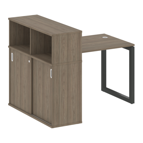 Стол офисный с шкафом-купе на О-обр. м/к Metal System Quattro 50БО.РС-СШК-3.1 Стол офисный с шкафом-купе на О-обр. м/к Metal System Quattro 50БО.РС-СШК-3.1