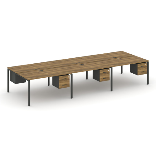 Бенч-система на 6 мест с подвесными тумбами Concept CN.DRS-155