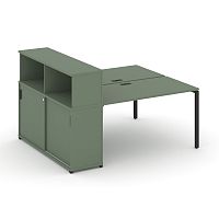 Бенч-система с опорным шкафом-купе с надставкой Concept CN.DRS-237