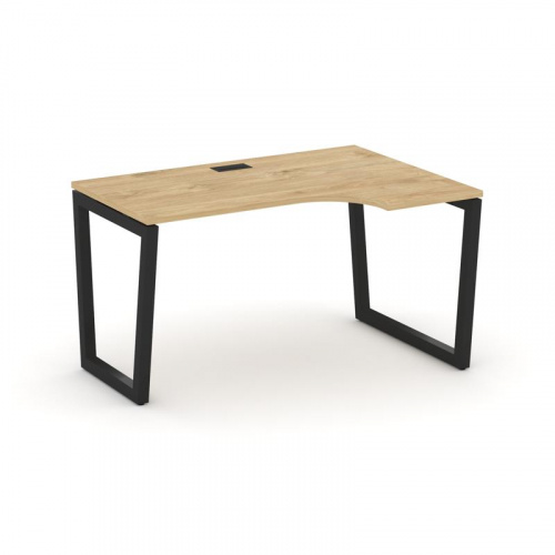 Style Project Стол рабочий эргоном. SN-5T2.SPA-021(R) Акация Лорка/Металл Антрацит/Заглушка Пластик