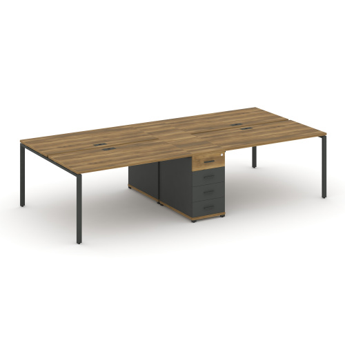 Бенч-система на 4 места с 1 опорной тумбой Concept CN.DRS-418