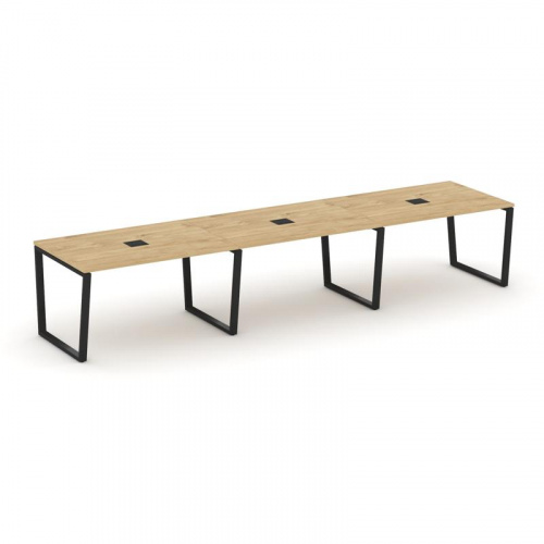 Style Project Стол переговорный SN-6T2.SPRG-024 Акация Лорка/Металл Антрацит/Заглушка Металл Антраци Style Project Стол переговорный SN-6T2.SPRG-024 Акация Лорка/Металл Антрацит/Заглушка Металл Антраци