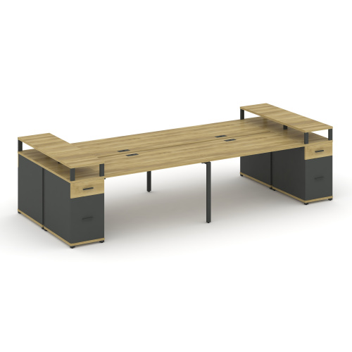 Бенч-система на 4 места с 2 опорными тумбами Concept CN.DRS-445 фото 4