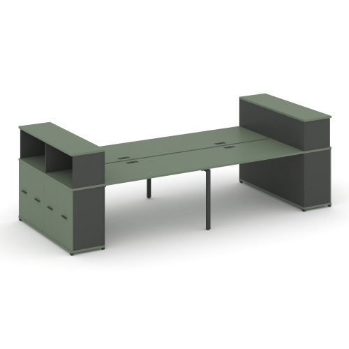 Бенч-система с опорными распашными шкафами Concept CN.DRS-270 фото 2 Бенч-система с опорными распашными шкафами Concept CN.DRS-270 фото 2