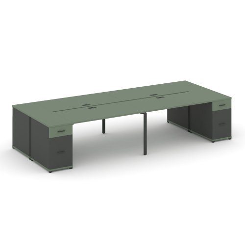 Бенч-система на 4 места с 2 опорными тумбами Concept CN.DRS-429 фото 2 Бенч-система на 4 места с 2 опорными тумбами Concept CN.DRS-429 фото 2