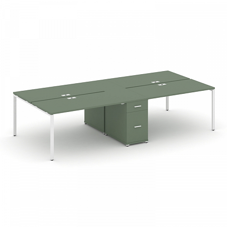 Бенч-система на 4 места с 1 опорной тумбой Concept CN.DRS-422