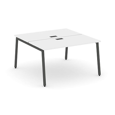 Style Project Рабочая станция 2-х сторон. SN-4A.DRS-002 Белый/Металл Антрацит 1180*1232*750