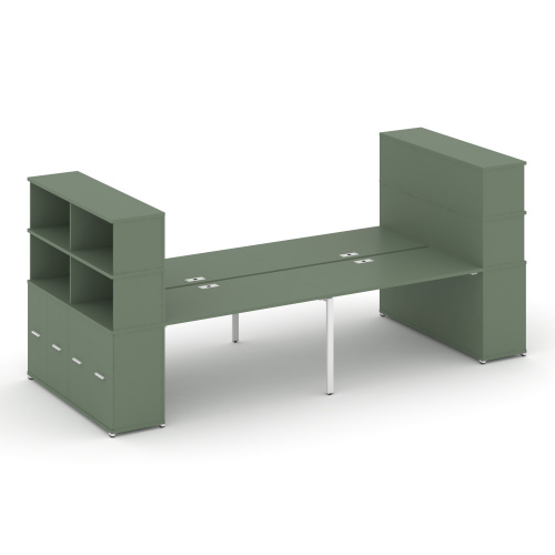 Бенч-система с опорными распашными шкафами Concept CN.DRS-274 Бенч-система с опорными распашными шкафами Concept CN.DRS-274